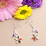 Chakra earrings leaves silver Ag 925