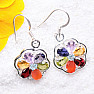 Chakra earrings Rose of Life Ag 925