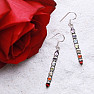 Long chakra earrings with a tip silver Ag 925