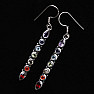 Long chakra earrings with a tip silver Ag 925