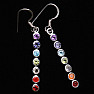 Chakra earrings long silver Ag 925