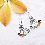 Chakra earrings wavy silver Ag 925