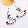 Chakra earrings wavy silver Ag 925