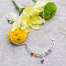 Chakra necklace circles with a drop silver Ag 925