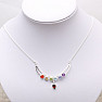 Chakra necklace circles with a drop silver Ag 925