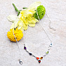 Chakra necklace with silver drops Ag 925