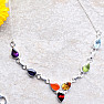 Chakra necklace with silver drops Ag 925