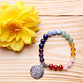 Chakra bracelet with Tree of Life and rosary