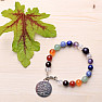 Chakra beaded bracelet with amethyst and Tree of Life