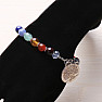 Chakra beaded bracelet with amethyst and Tree of Life