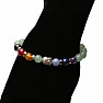 Chakra bracelet made of Buddhist aventurine with rings