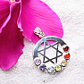 Chakra pendant hexagram Ag 925