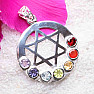 Chakra pendant hexagram Ag 925