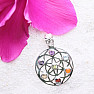 Chakra pendant flower of life Ag 925