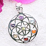 Chakra pendant flower of life Ag 925