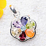 Chakra pendant Rose of Life Ag 925