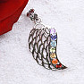 Chakra pendant leaf silver Ag 925