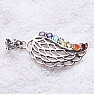 Chakra pendant leaf silver Ag 925