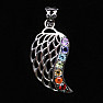 Chakra pendant leaf silver Ag 925