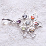 Petal chakra pendant silver Ag 925