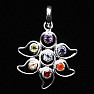 Petal chakra pendant silver Ag 925