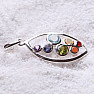 Chakra pendant circles in an oval silver Ag 925