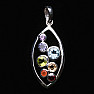 Chakra pendant circles in an oval silver Ag 925