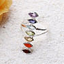 Chakra ring Path of Life silver with semi-precious stones Ag 925