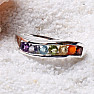 Chakra ring Vlnka silver with semi-precious stones Ag 925