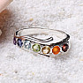 Chakra ring Infinity silver with semi-precious stones Ag 925