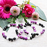 Charoite, black obsidian and crystal bead bracelet RB Design 38