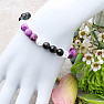 Charoite, black obsidian and crystal bead bracelet RB Design 38