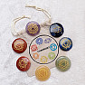 Chakra set of stones with chakra symbols in the Chakraset II bag