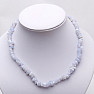 Chalcedony necklace chopped