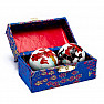 Health Chinese meditation balls against stress Dragon and Phoenix white