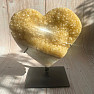 Citrine druzy heart on stand 1