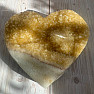 Citrine druzy heart on stand 1