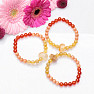 Carnelian, sagenite, citrine and ulexite author's bracelet RB Design 148