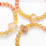 Carnelian, sagenite, citrine and ulexite author's bracelet RB Design 148