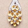 Silver pendant with cut citrines and zircons Ag 925 019956 CT