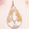 Citrine pendant Tree of life big drop