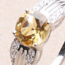 Silver ring with cut citrine and zircons Ag 925 026068 CT