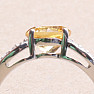 Silver ring with cut citrine and zircons Ag 925 026068 CT