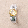 Silver ring with cut citrine and zircons Ag 925 026068 CT