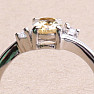 Silver ring with cut citrine and zircons Ag 925 026295 CT