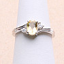 Silver ring with cut citrine and zircons Ag 925 026295 CT