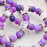 Crystal violet rock crystal bracelet RB Design 64