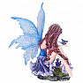 Fairy figurine Purple with a butterfly