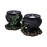 Set of candle holders Kettles with ivy