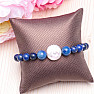 Lapis lazuli and keshi pearl bracelet RB Design 157